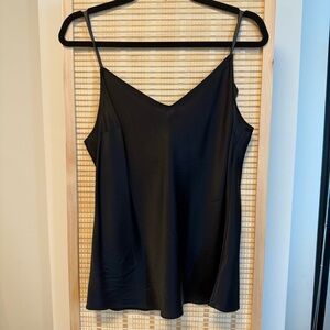 Paige Black Tank Top Silk 100% Size L